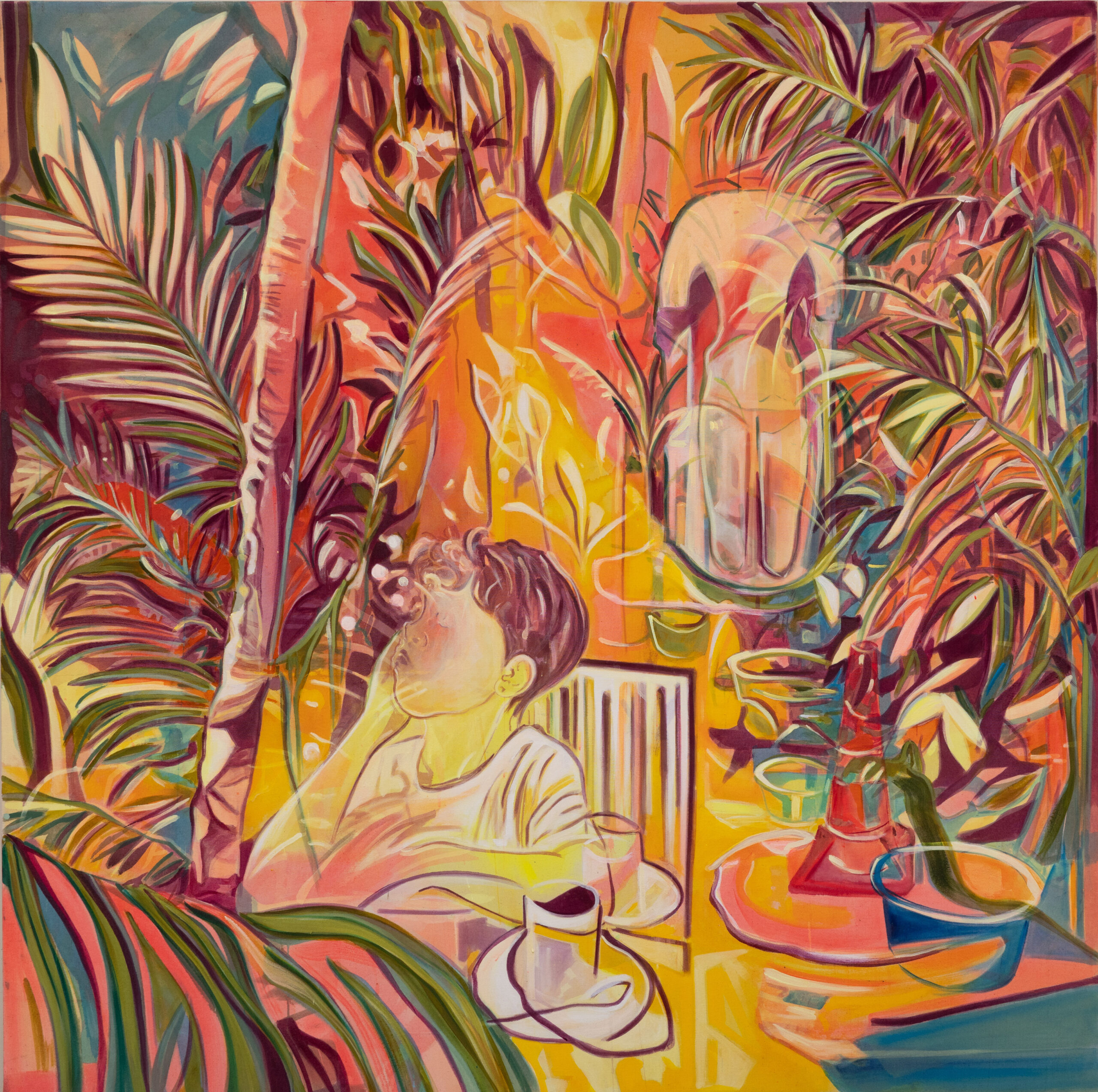 Permission to Daydream, acrylic and oil on canvas, 2024